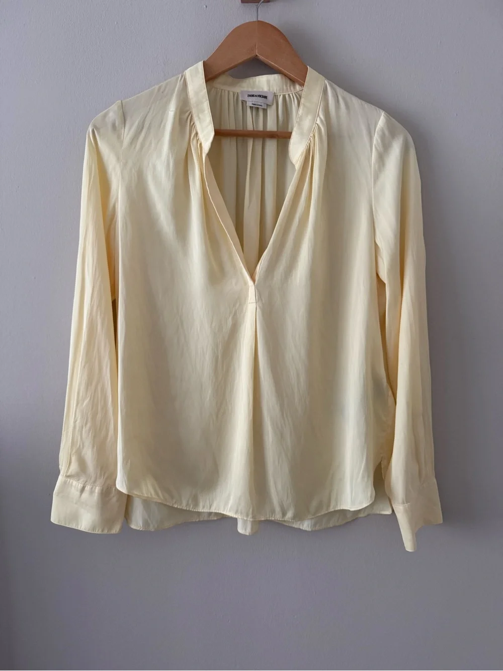 Zadig & Voltaire - Tink Satin Shirt - Butter Yellow